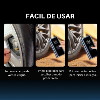 Inflador de pneus portátil