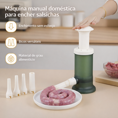 Máquina manual para enchimento de salsichas doméstica