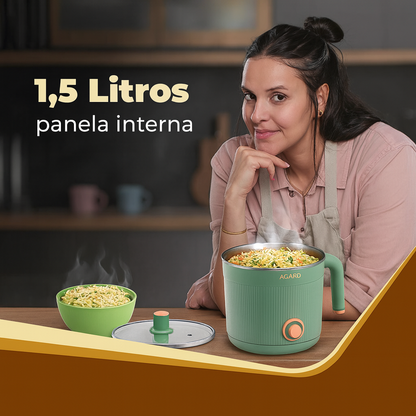 Mini-fogão elétrico portátil multifuncional de 1,5 L