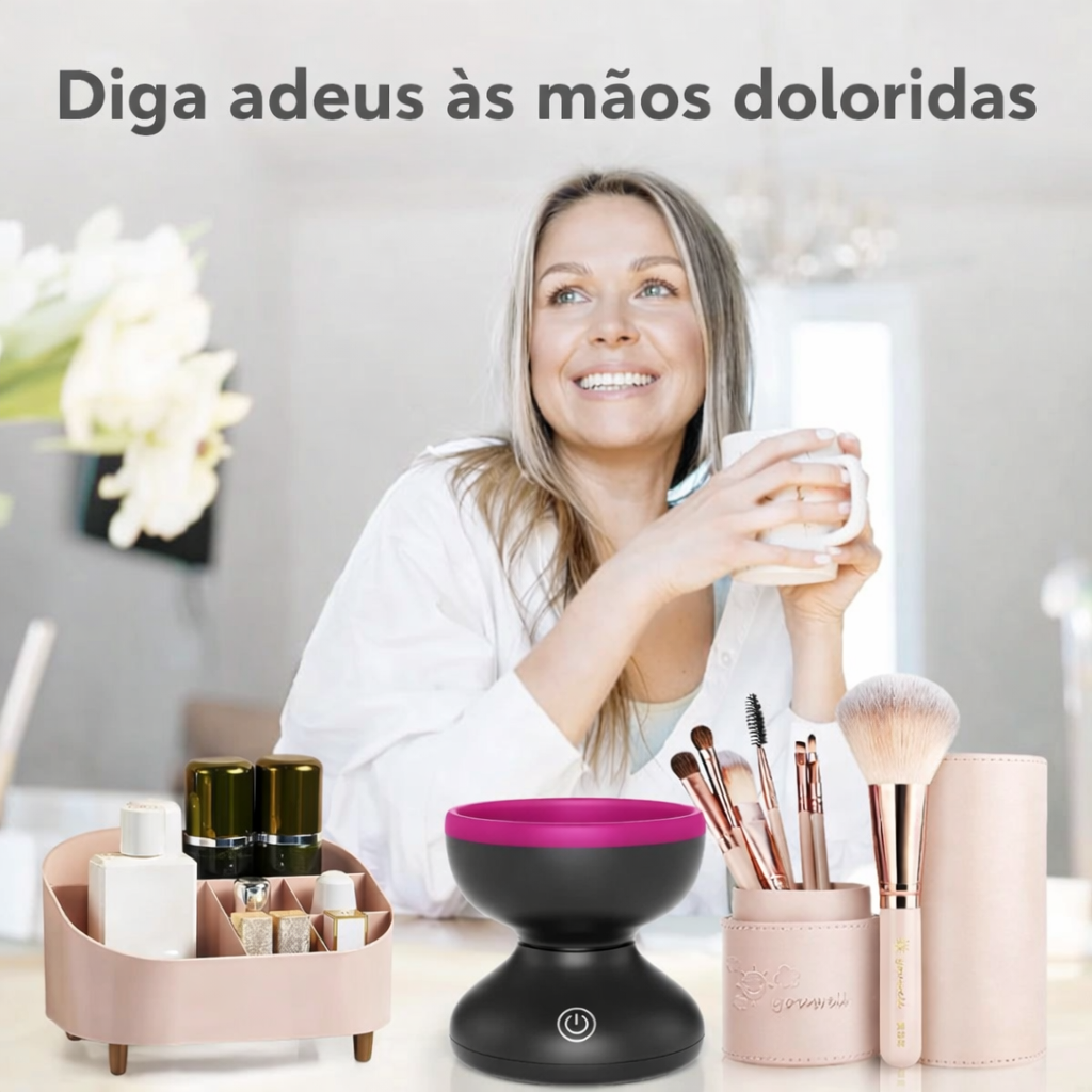 Limpador para pincéis de maquilhagem