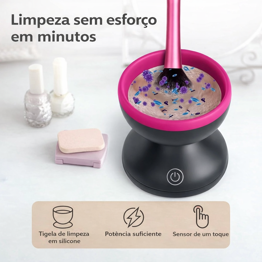 Limpador para pincéis de maquilhagem