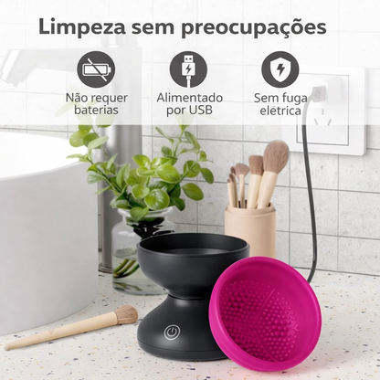 Limpador para pincéis de maquilhagem