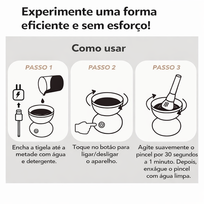 Limpador para pincéis de maquilhagem