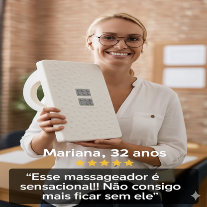 Apoio para os pés ergonómico com massagem