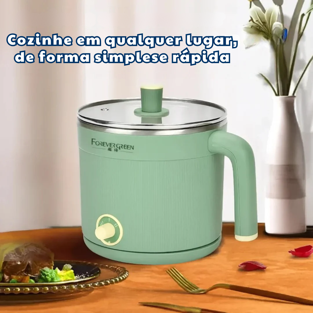 Mini-fogão elétrico portátil multifuncional de 1,5 L