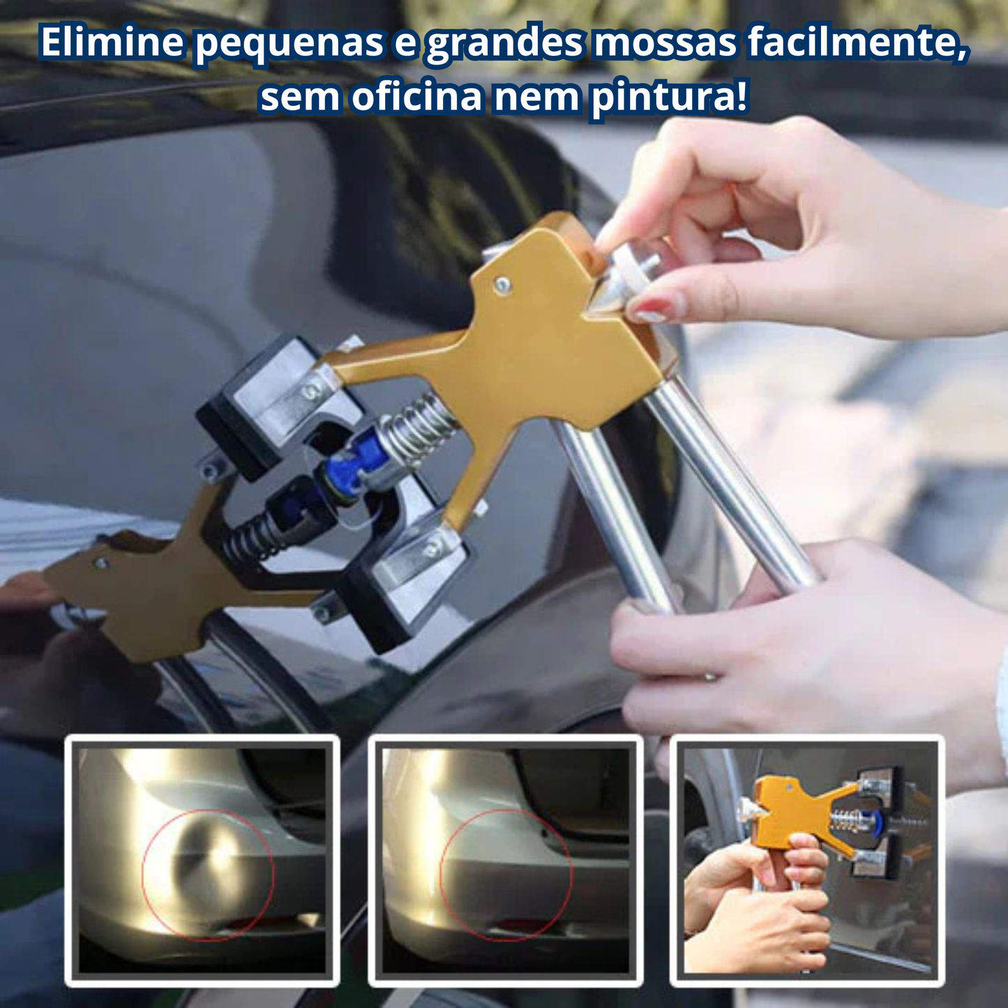 Desembosselamento de carros sem pintura, fácil e eficaz