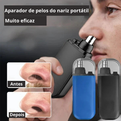 Aparador de pêlos do nariz recarregável e portátil