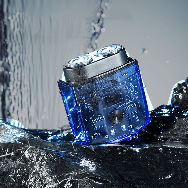 🚀Máquina de barbear elétrica transparente💎Silenciosa e portátil !